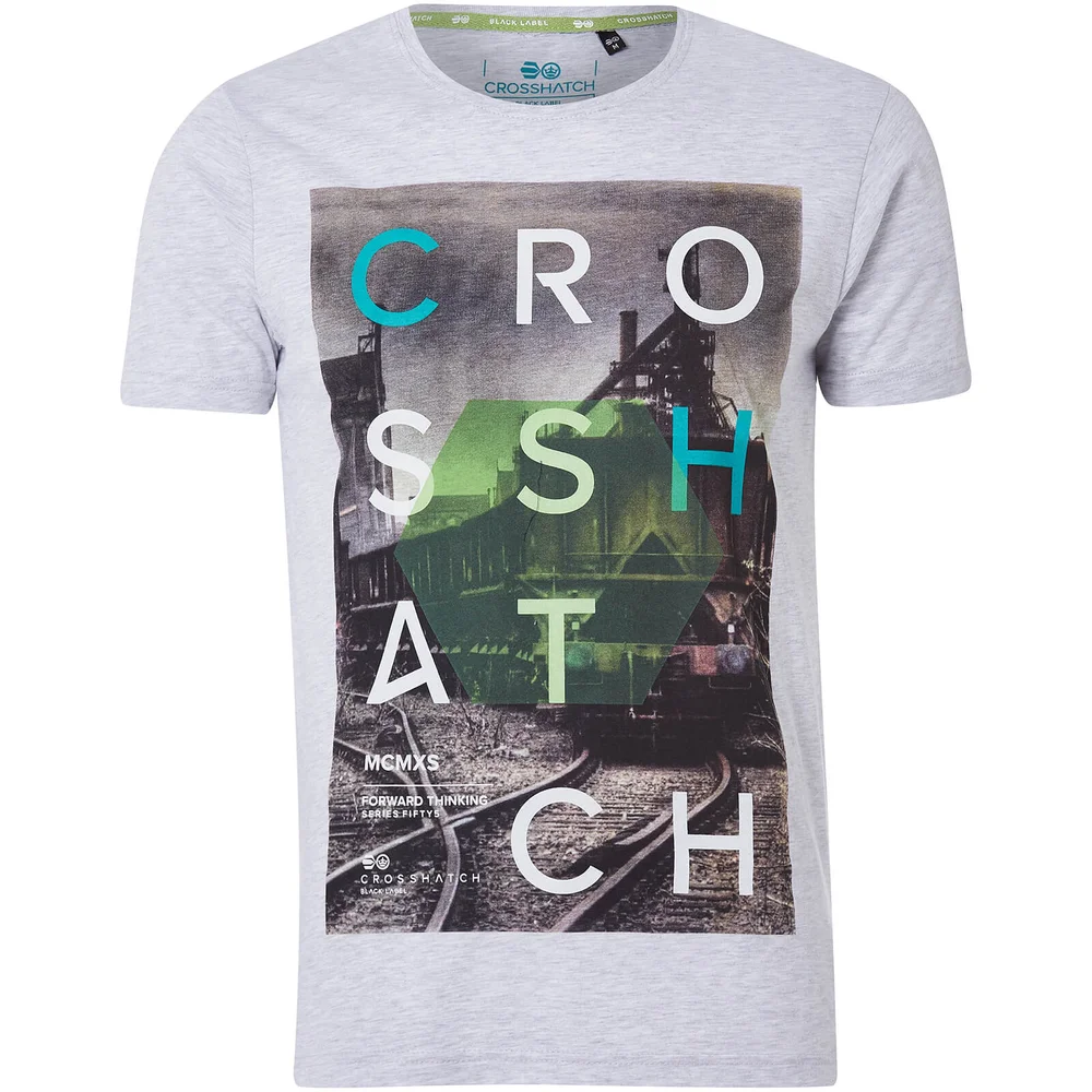 Crosshatch Men's Silverstreak T-Shirt - Light Grey Marl - S - Grey Image 1