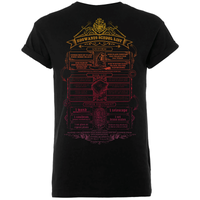 Harry Potter Hogwarts School List Men's Black T-Shirt - undefined undefined