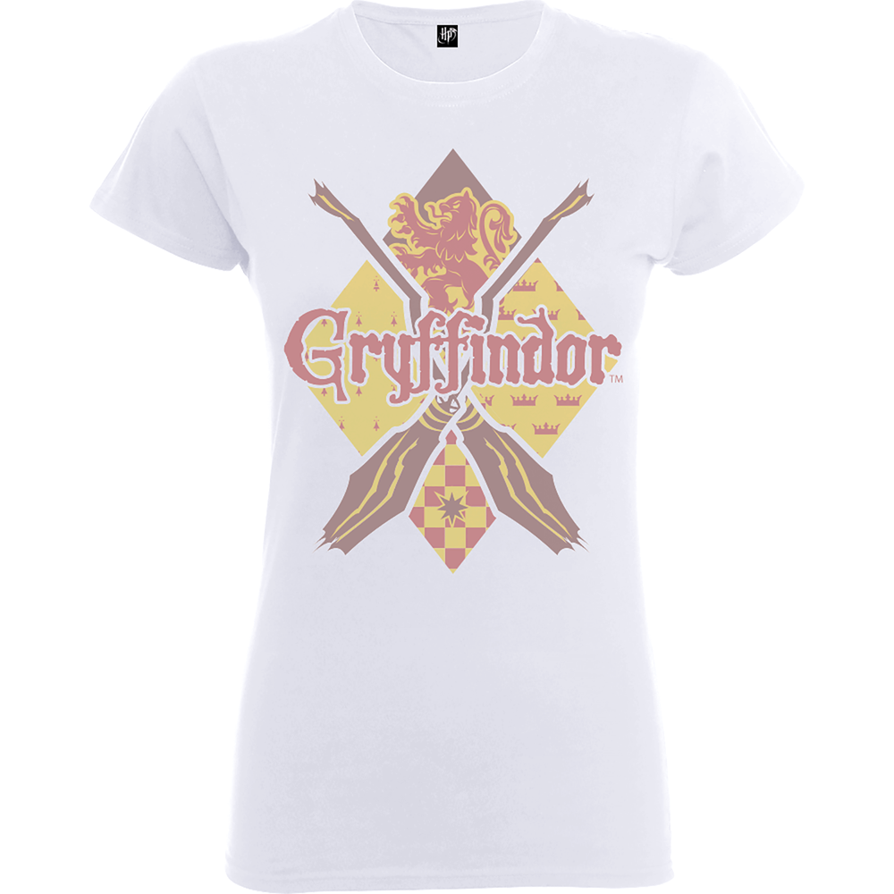 Harry Potter Gryffindor Women's White T-Shirt - S Image 1
