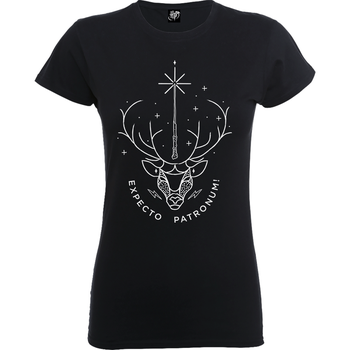 Harry Potter Expecto Patronum Women's Black T-Shirt