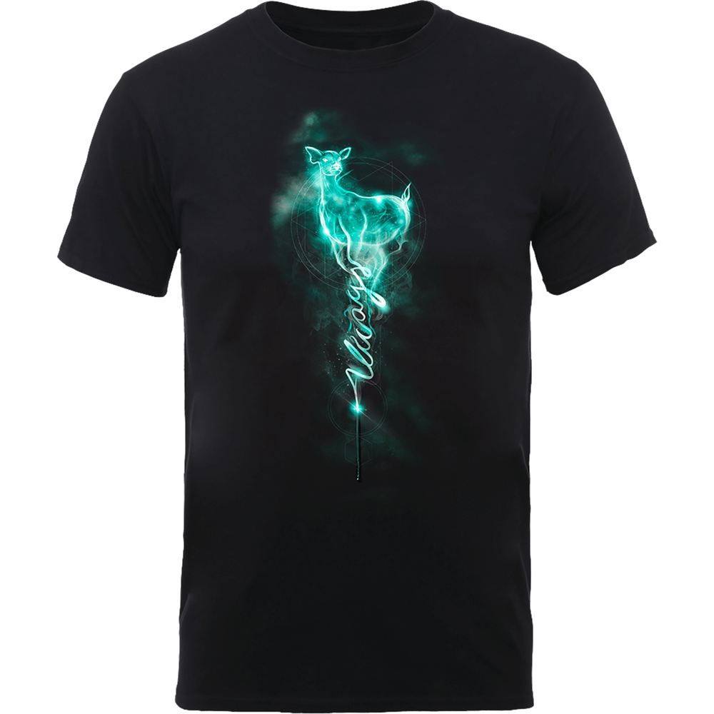 Harry Potter Doe Always Patronus Men's Black T-Shirt - S Image 1