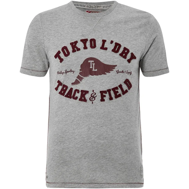 Tokyo Laundry Men's Springfield T-Shirt - Light Grey Marl