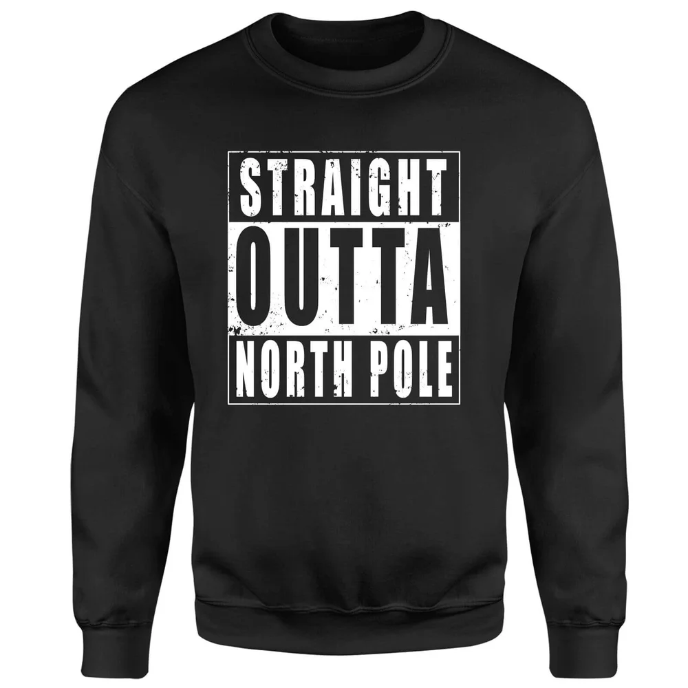 Straight Outta North Pole Sweatshirt - Black - S Image 1