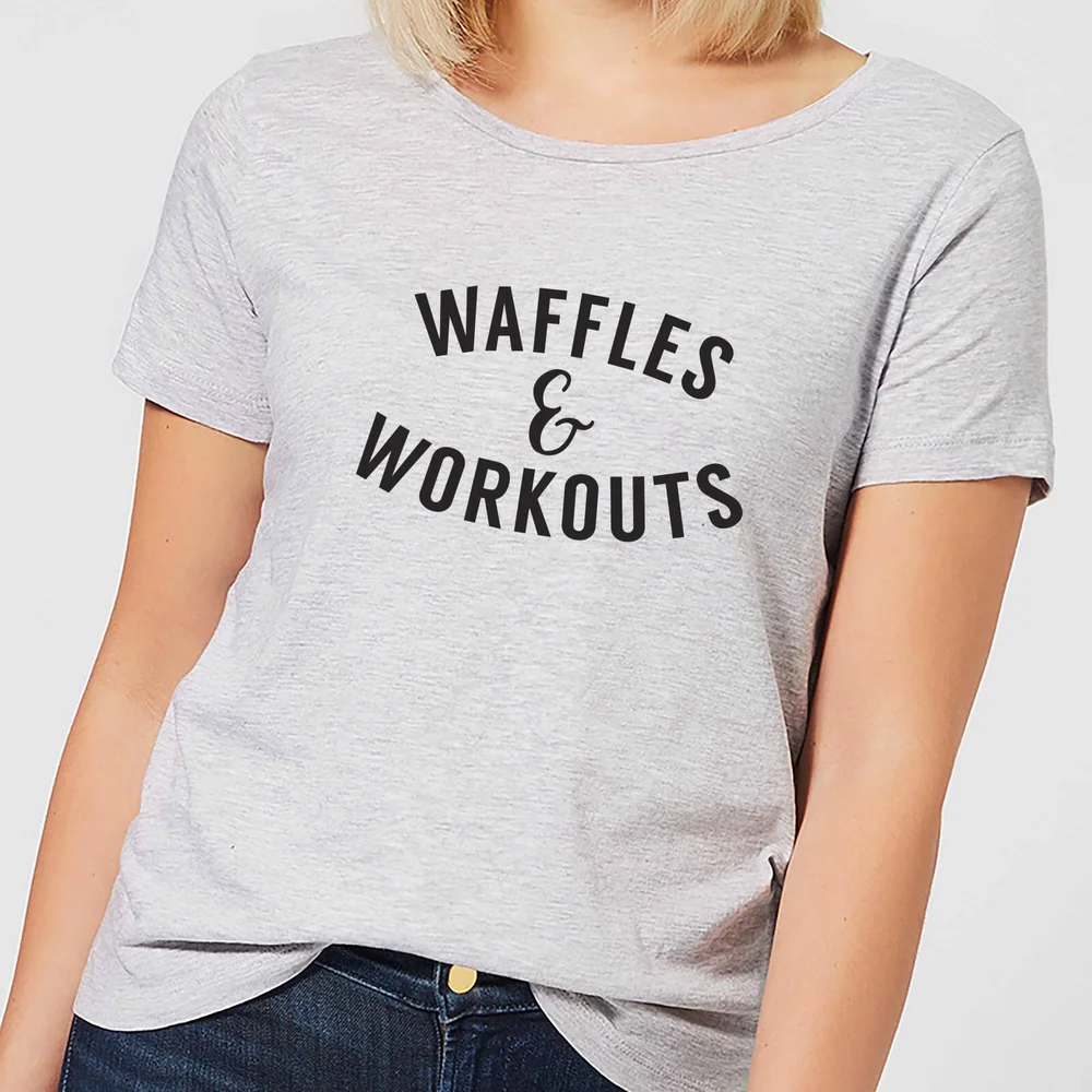 Waffles and Workouts Women's T-Shirt - Grey - S - Grey Image 1
