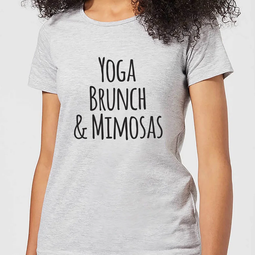 Yoga Brunch and Mimosas Women's T-Shirt - Grey - S - Grey Image 1