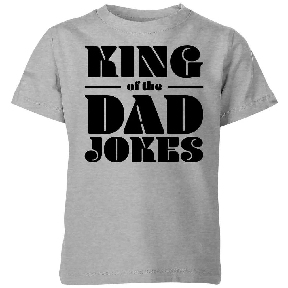 King of the Dad Jokes Kids' T-Shirt - Grey - 3-4 Years - Grey Image 1