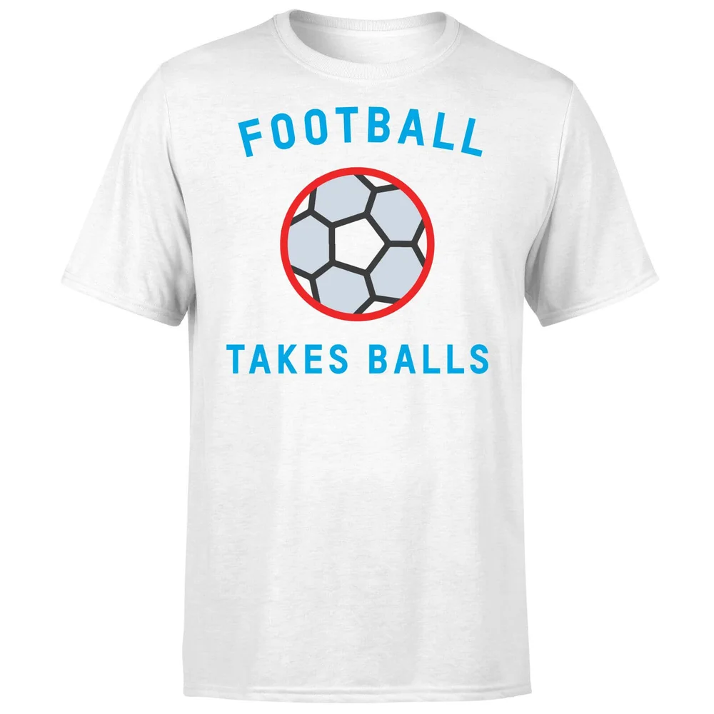 Football Takes Balls T-Shirt - White - S - White Image 1