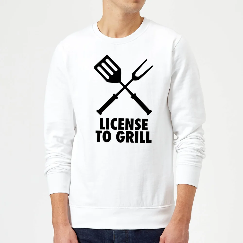 License to Grill Sweatshirt - White - S - White Image 1