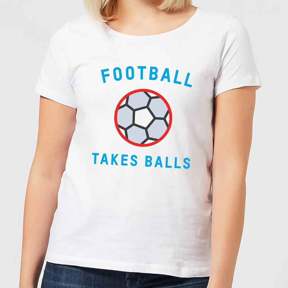 Football Takes Balls Women's T-Shirt - White - S - White Image 1