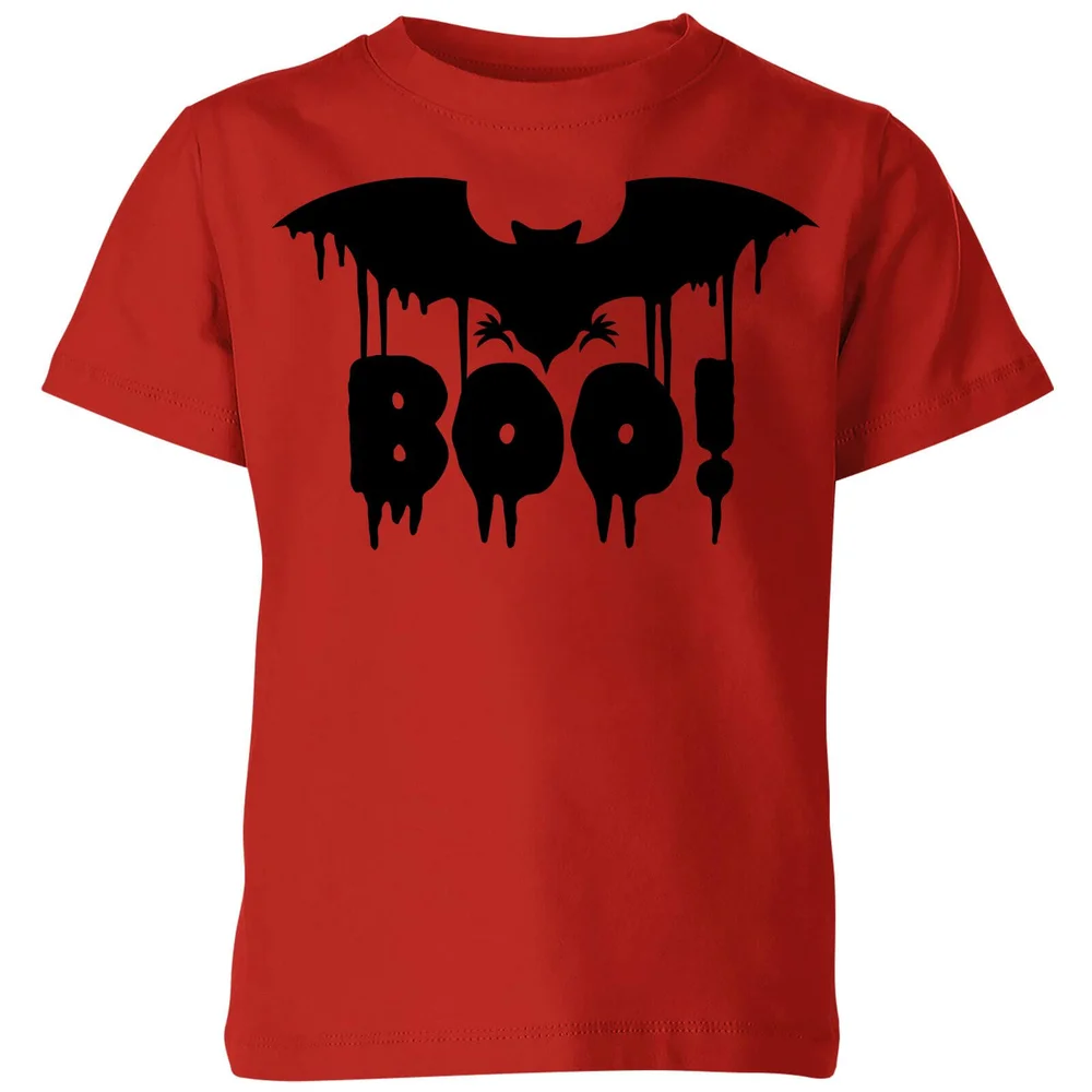 Boo Bat Kids' T-Shirt - Red - 3-4 Years Image 1
