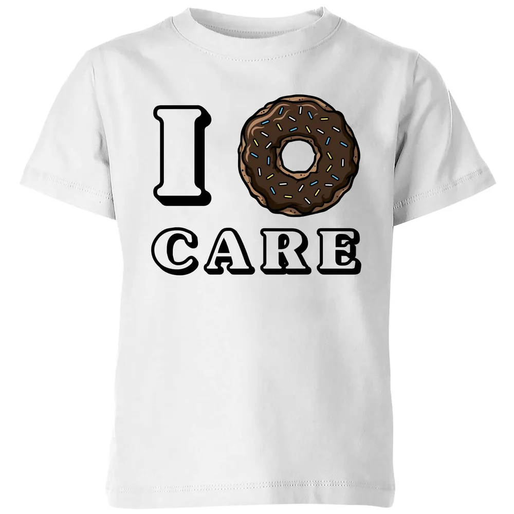 I Donut Care Kids T-Shirt - White - 5-6 Years - White Image 1