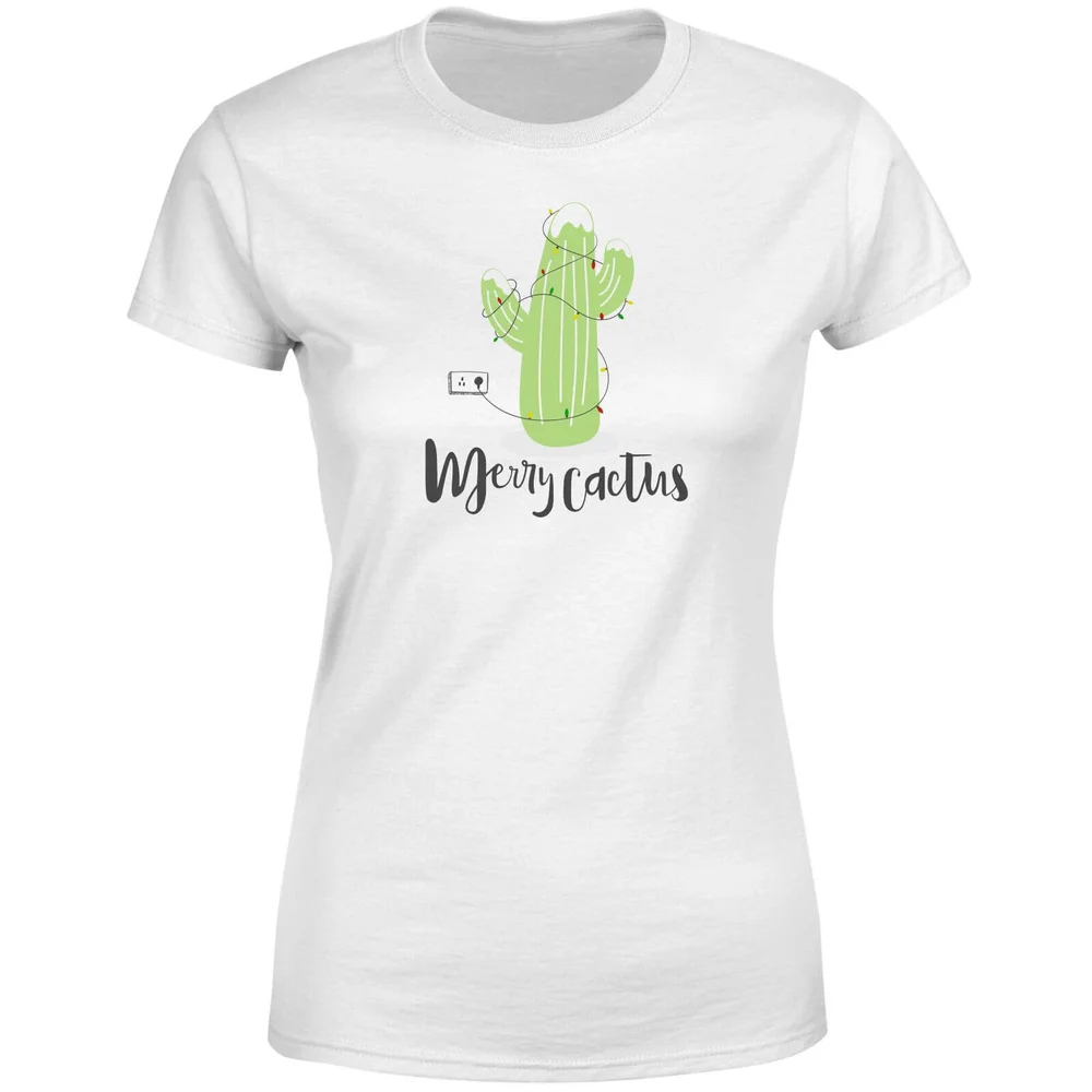 Merry Cactus Women's T-Shirt - White - S - White Image 1