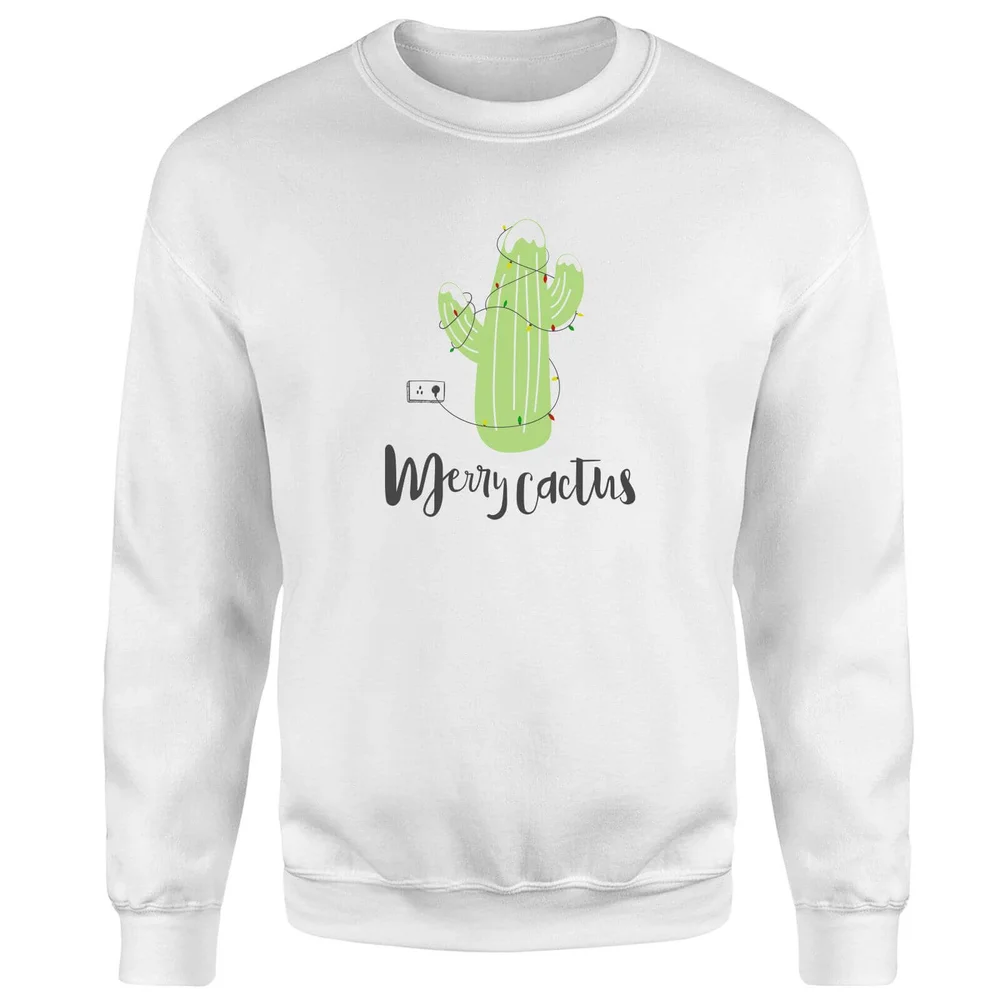 Merry Cactus Sweatshirt - White - S - White Image 1