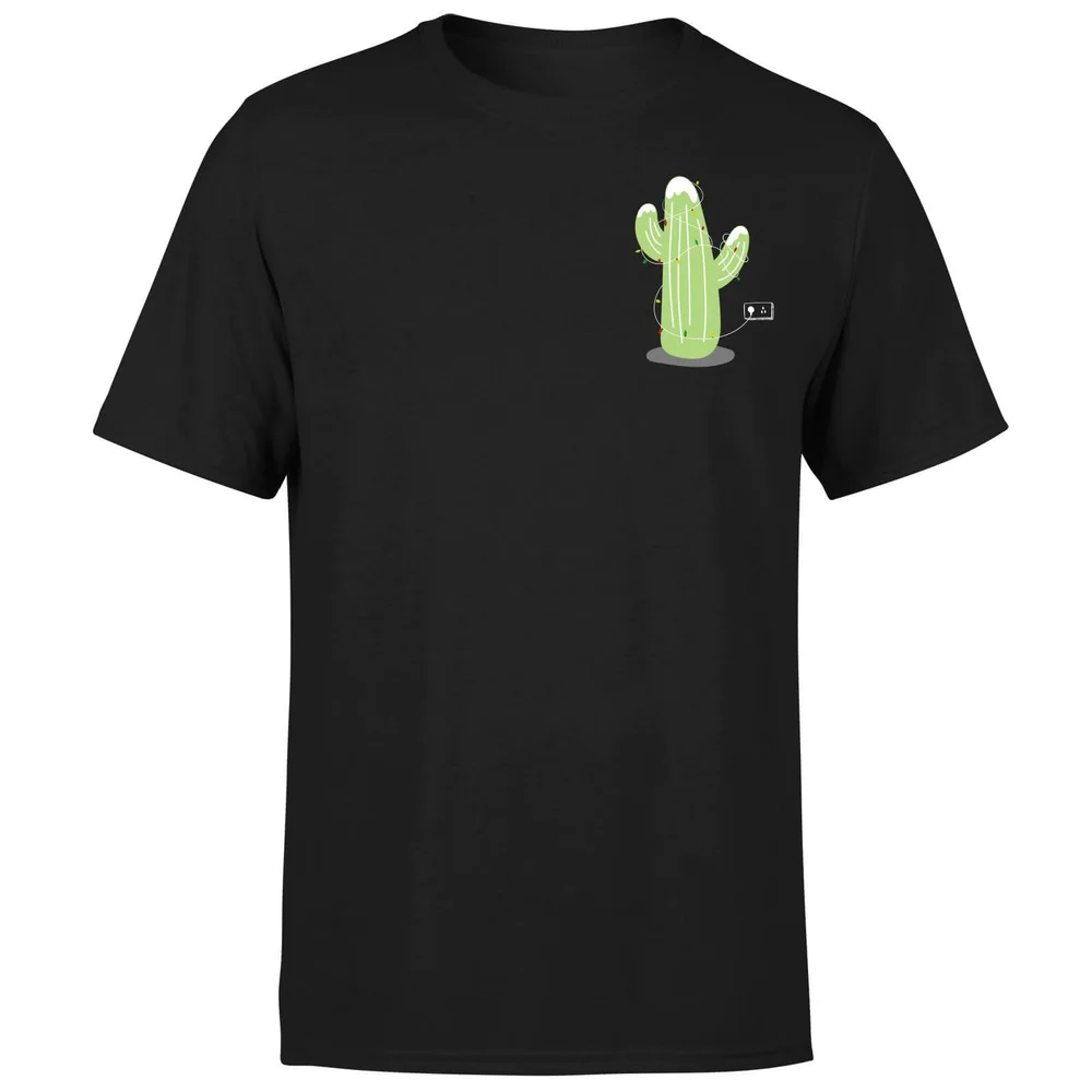 Cactus Fairy Lights T-Shirt - Black - S - Black Image 1