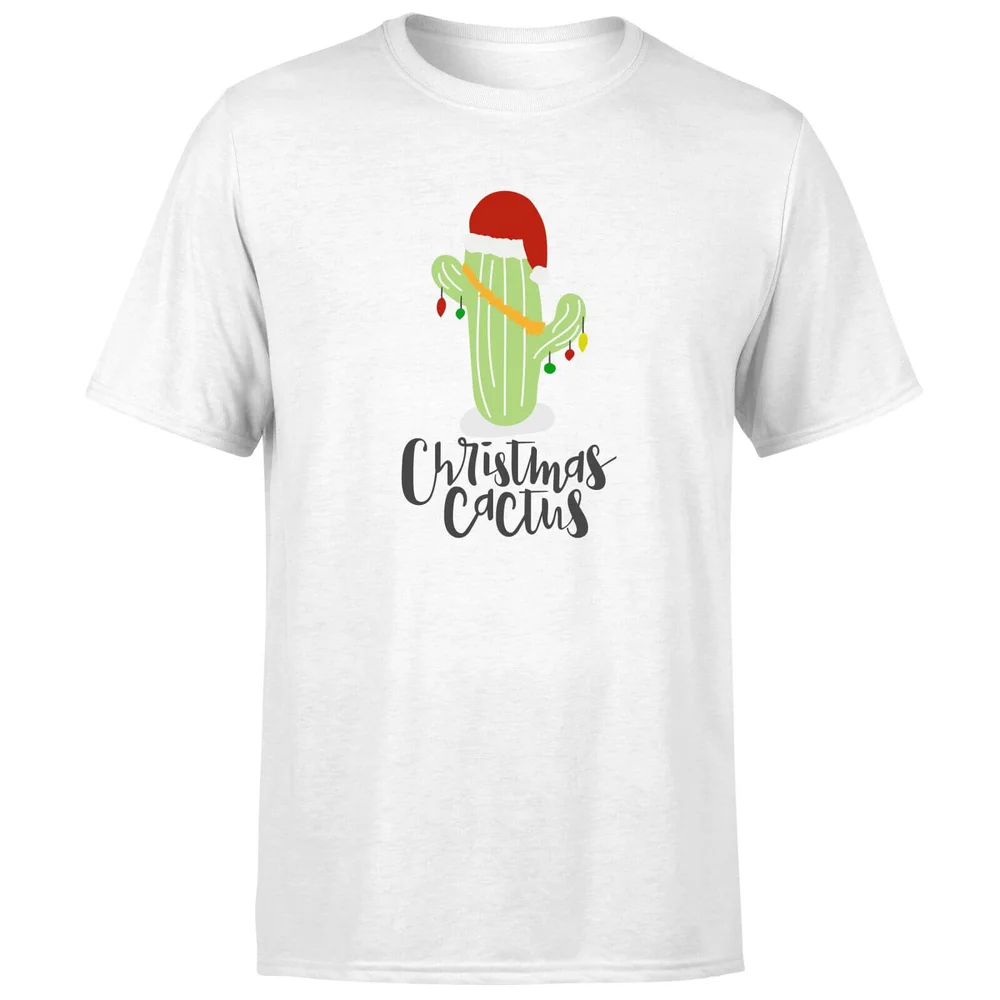 Christmas Cactus T-Shirt - White - S - White Image 1