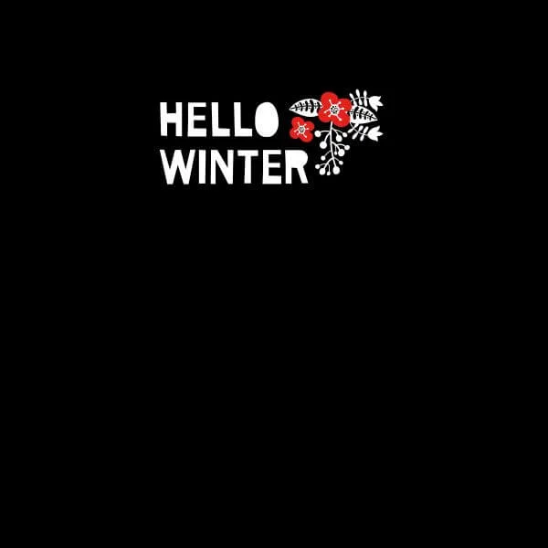 Hello Winter Women's T-Shirt - Black