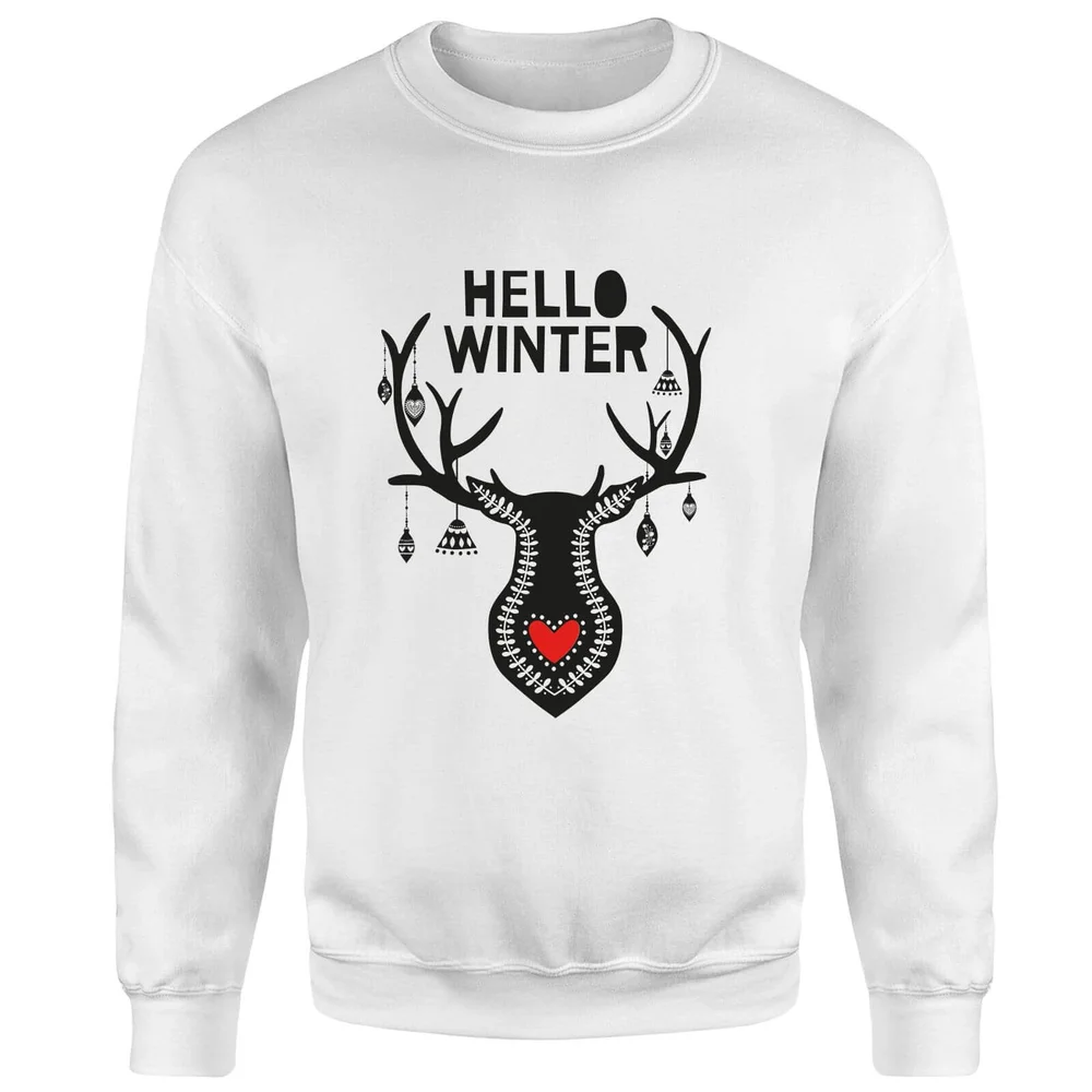 Hello Winter Sweatshirt - White - S - White Image 1
