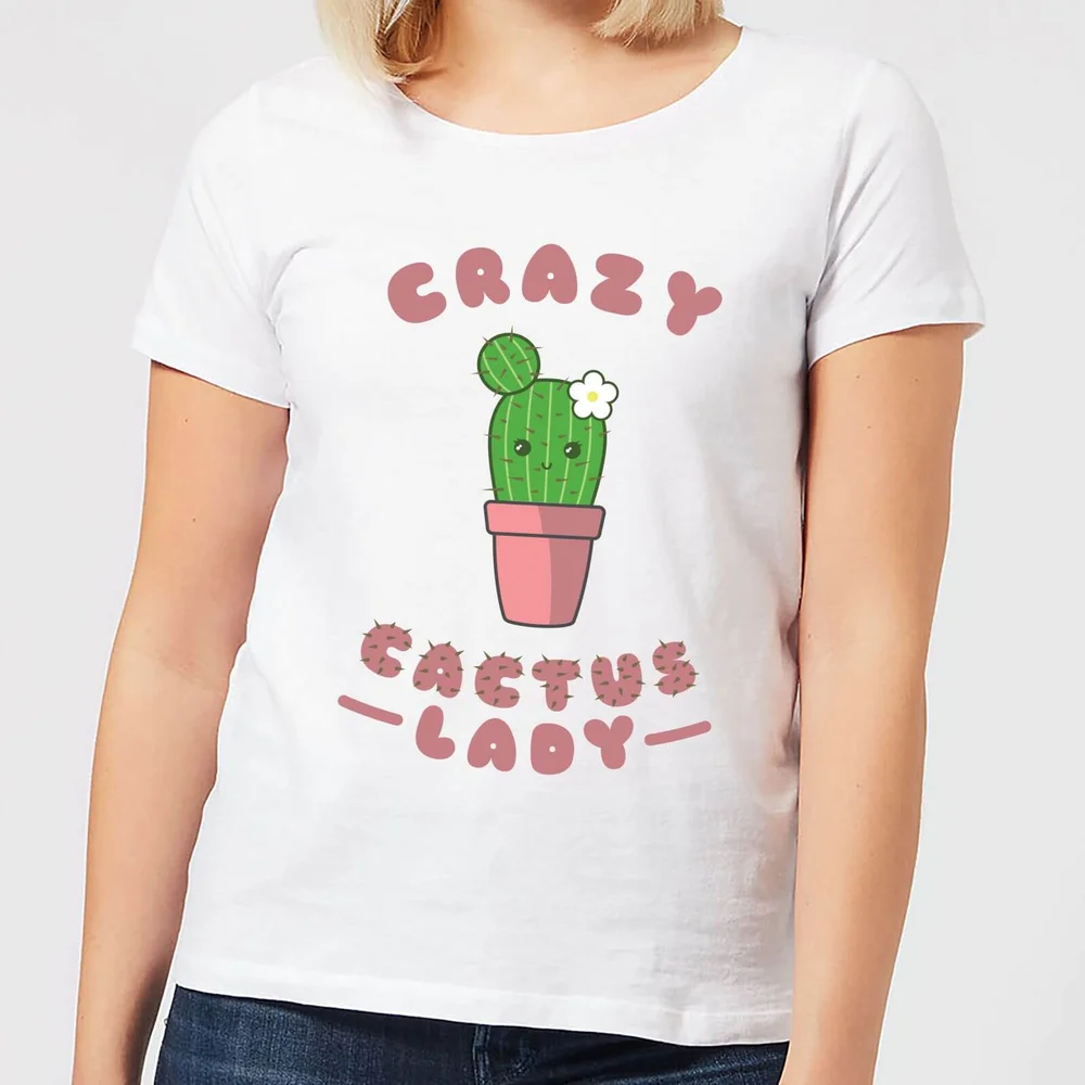 Crazy Cactus Lady Women's T-Shirt - White - S - White Image 1
