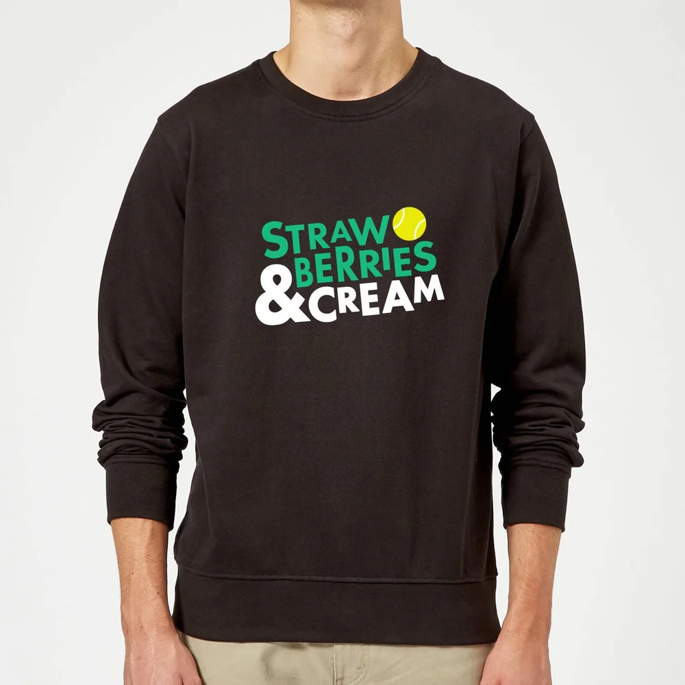 Strawberries and Cream Sweatshirt - Black - S - Black Image 1