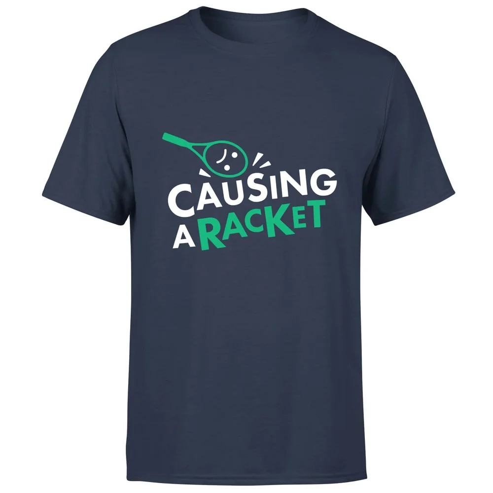 Causing a Racket T-Shirt - Navy - S - Navy Image 1
