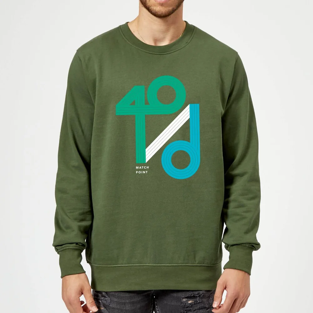 40 / d Match Point Sweatshirt - Forest Green - S - Kelly Green Image 1