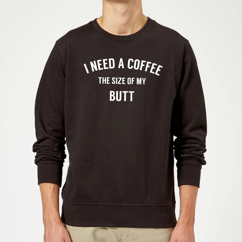 Coffee Butt Sweatshirt - Black - S - Black Image 1