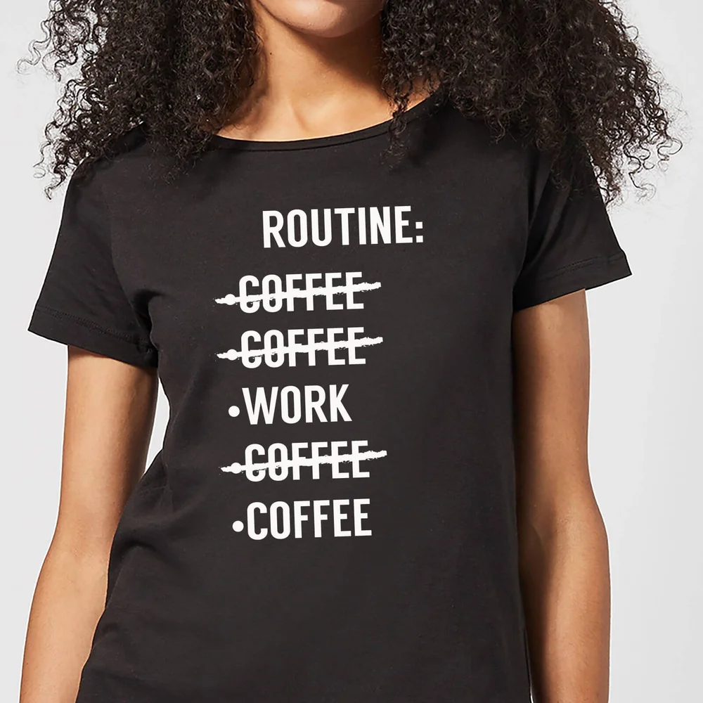 Coffee Routine Women's T-Shirt - Black - 3XL Image 1