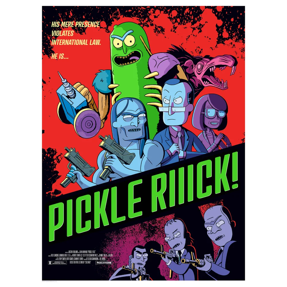 Rick & Morty "Pickle Rick" Lithograph by Serban Cristescu – Zavvi Exclusive Image 1
