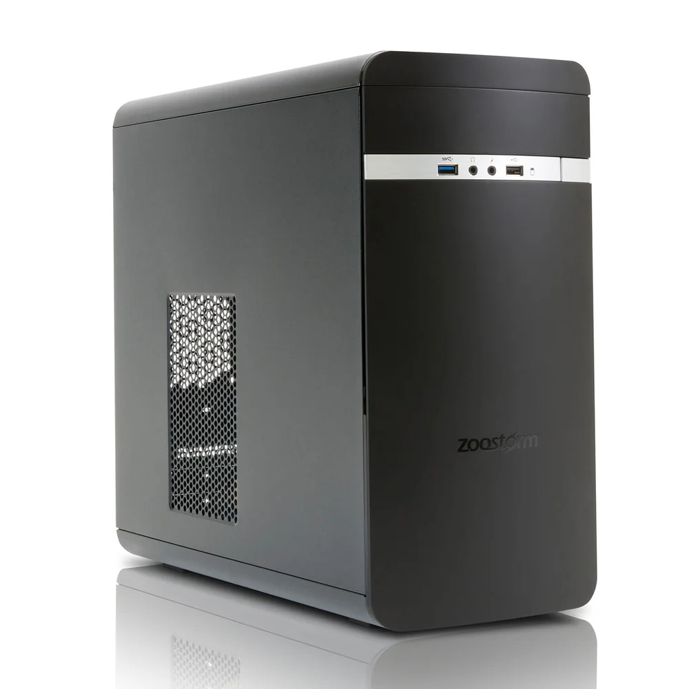Zoostorm Evolve Desktop PC (Windows 10 Home, Intel Core i5-7400, 16GB RAM, 2TB HDD) - Black Image 1