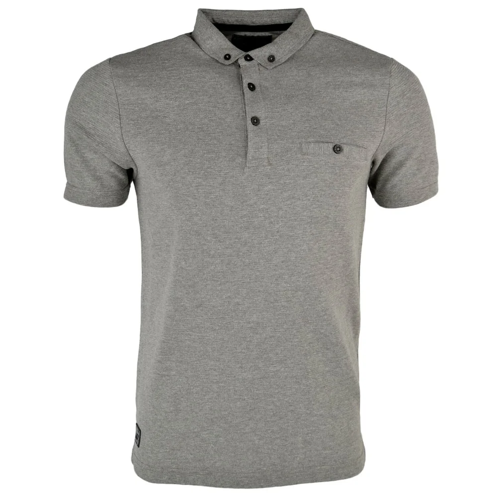 Dissident Men's Dalwood Polo Shirt - Mid Grey Marl - S - Grey Image 1