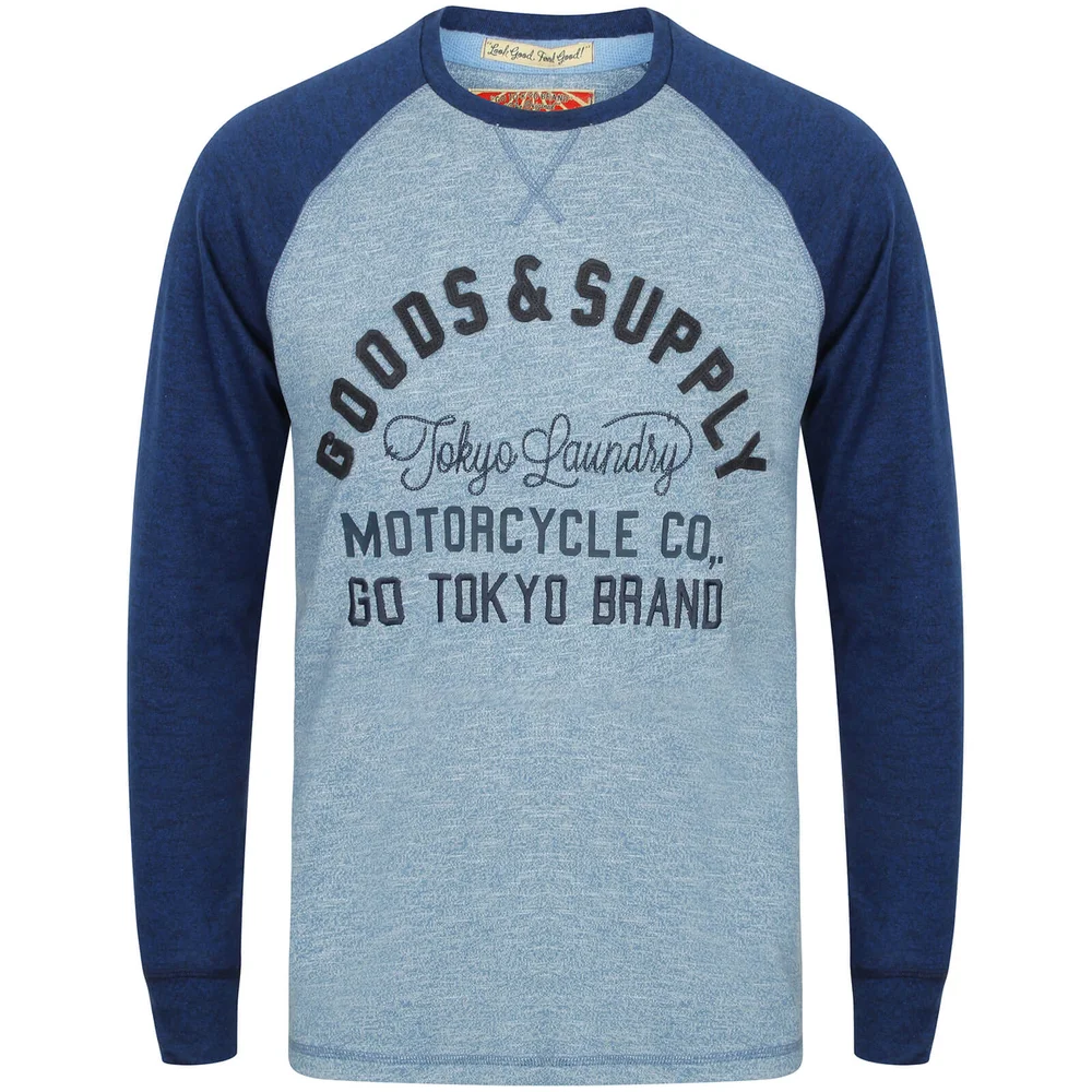 Tokyo Laundry Men's Redwing Cove Long Sleeve Top - Federal Blue - S - Blue Image 1