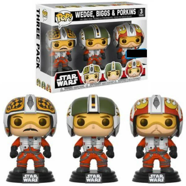 Star Wars Pilots Wedge, Biggs & Porkins EXC Pop! Vinyl Figure 3-Pack Image 1