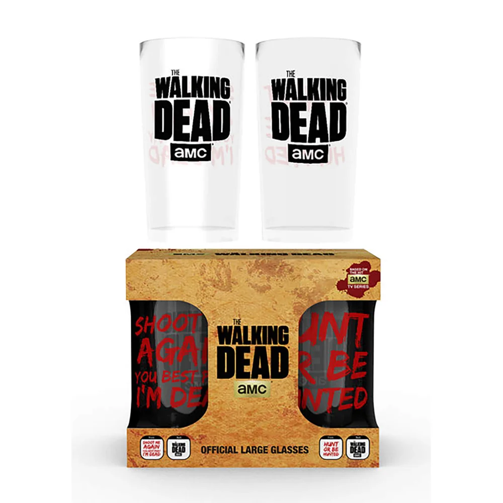 The Walking Dead Type Large Glasses Twin Pack Image 1