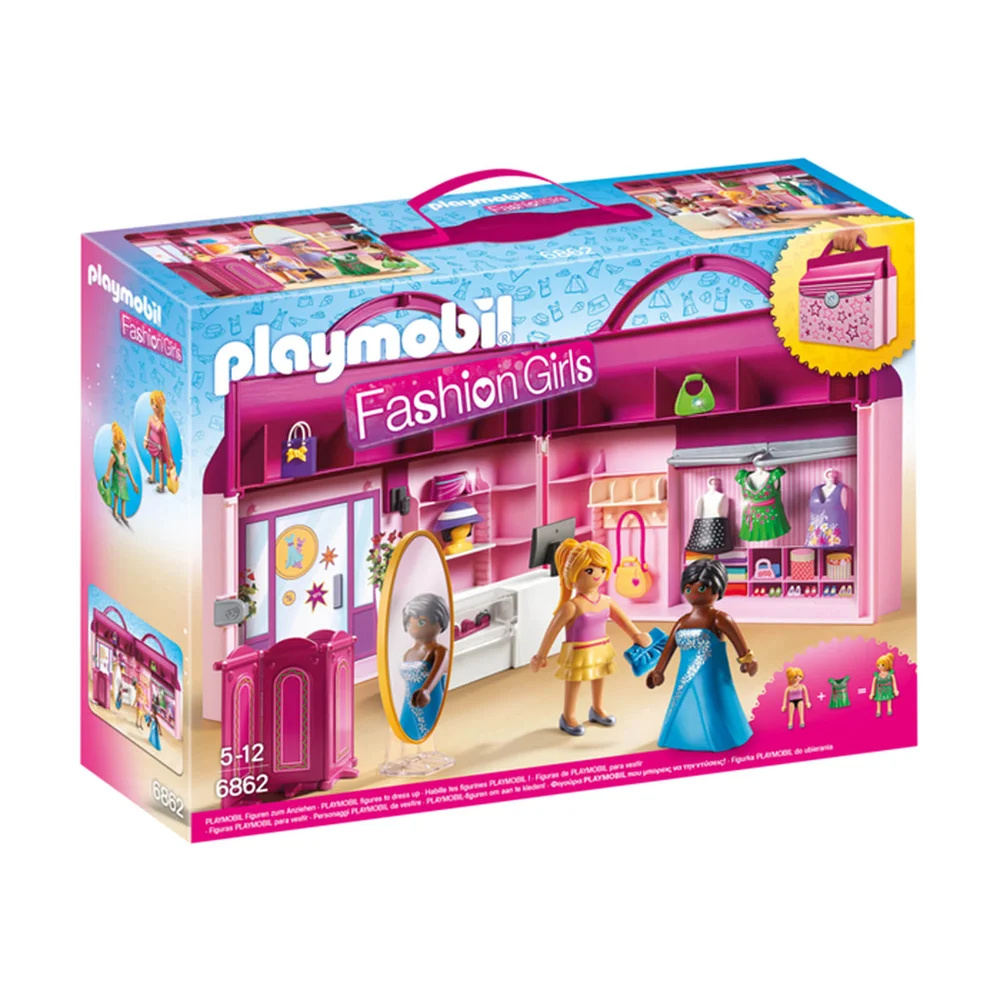 Playmobil Fashion Girls Take Along Fashion Boutique with Changeable Clothing (6862) Image 1