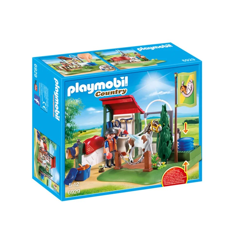 Playmobil Country Horse Grooming Station with Functional Water Pump (6929) Image 1