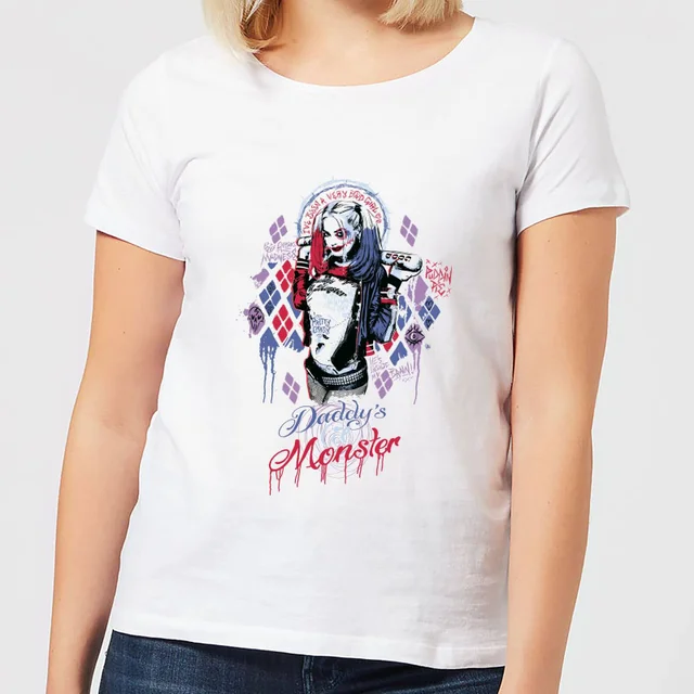DC Comics Suicide Squad Daddys Lil Monster Women's T-Shirt - White