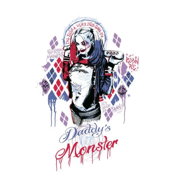DC Comics Suicide Squad Daddys Lil Monster Women's T-Shirt - White