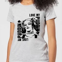 DC Comics Suicide Squad Harley Love Puddin Women's T-Shirt - Grey - undefined undefined