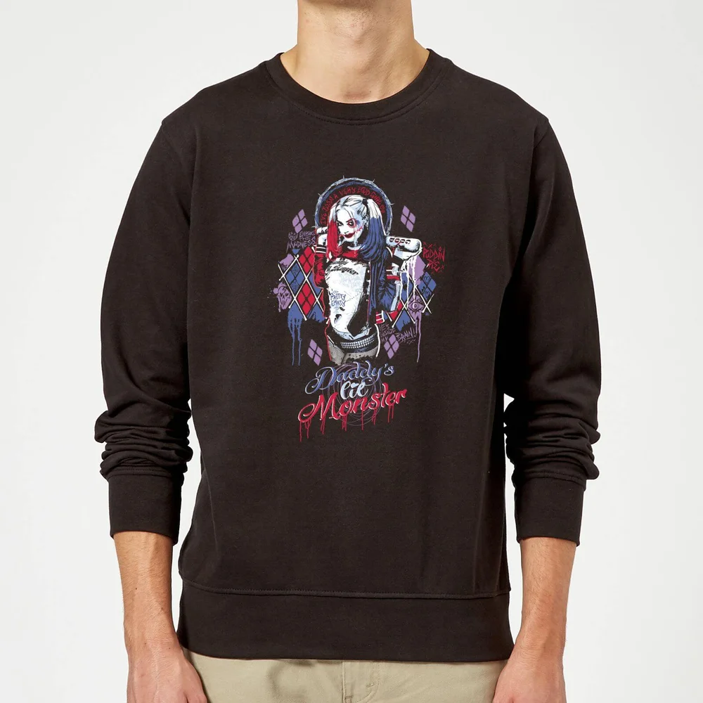 DC Comics Suicide Squad Daddys Lil Monster Sweatshirt - Black - S Image 1