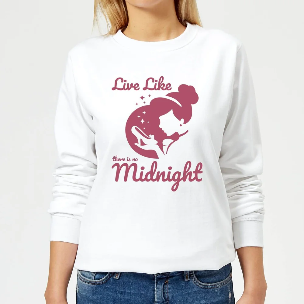 Disney Princess Midnight Women's Sweatshirt - White - S Image 1