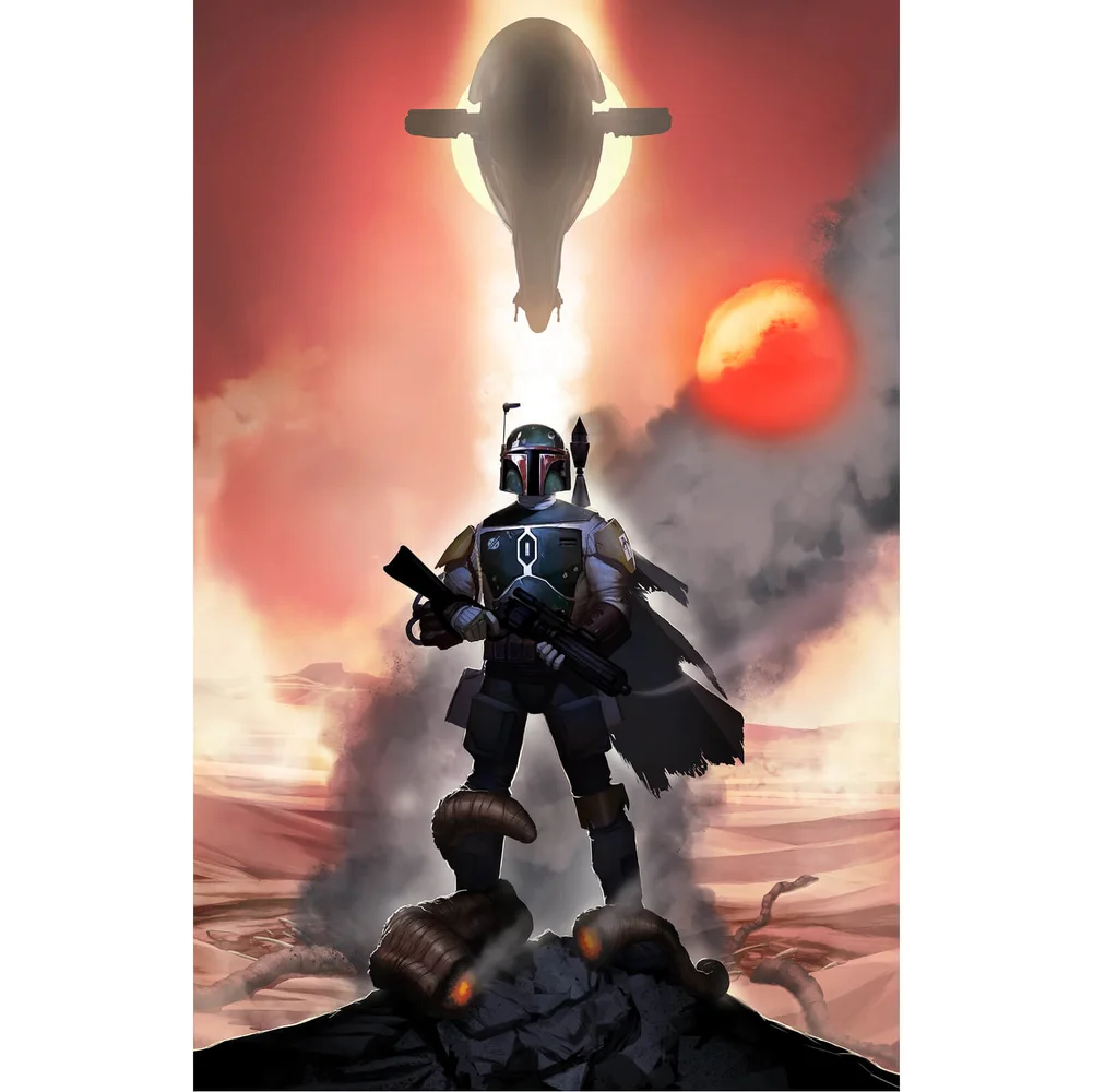 Star Wars: Return Of The Jedi "Mandalorian Mettle" Lithograph By Jeremy Saliba (15.5" x 24") Zavvi UK Exclusive Image 1