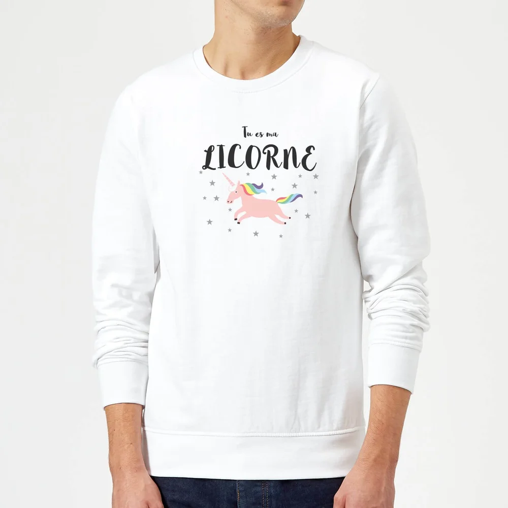 Tu Es Ma Licorne Sweatshirt - White - S - White Image 1