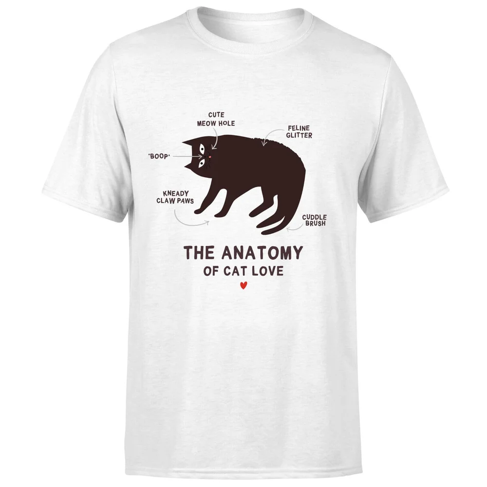 The Anatomy Of Cat Love T-Shirt - White - S - White Image 1