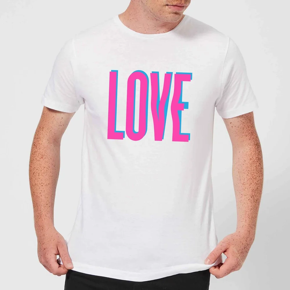 Love Glitch T-Shirt - White - S - White Image 1