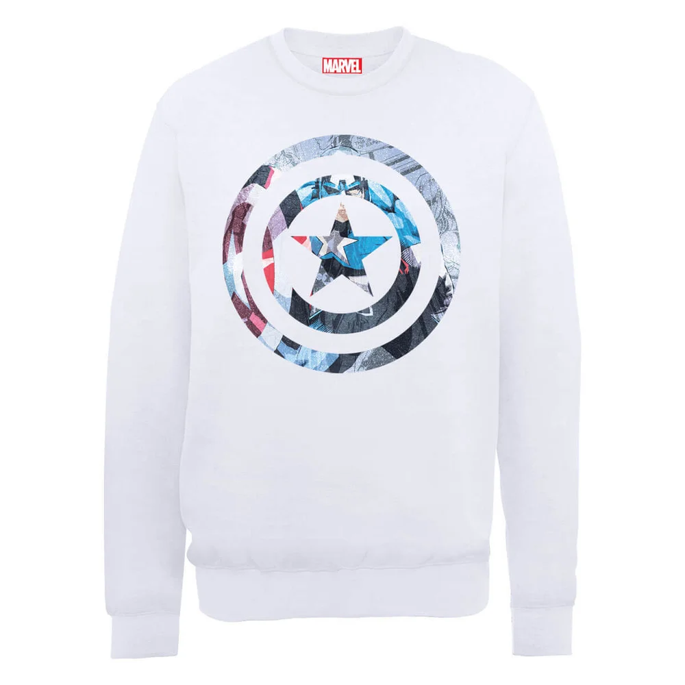 Marvel Avengers Assemble Captain America Sweatshirt - White - S - White Image 1