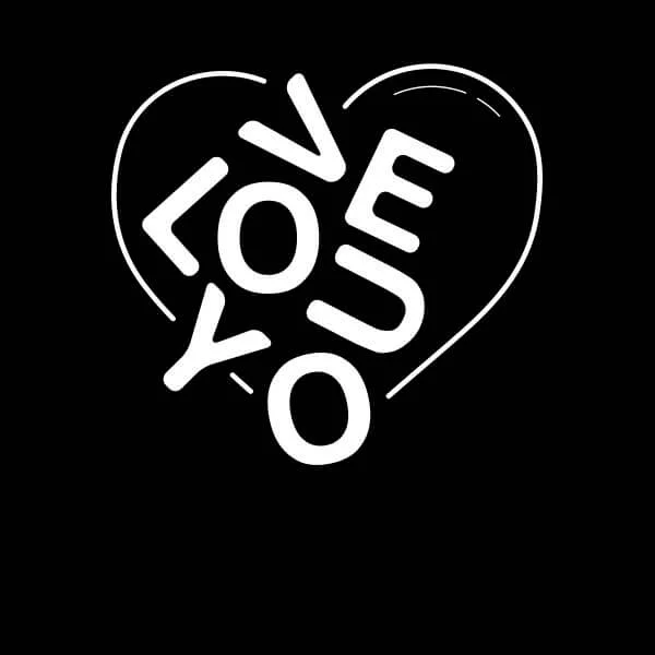 Love You Jumble Women's T-Shirt - Black