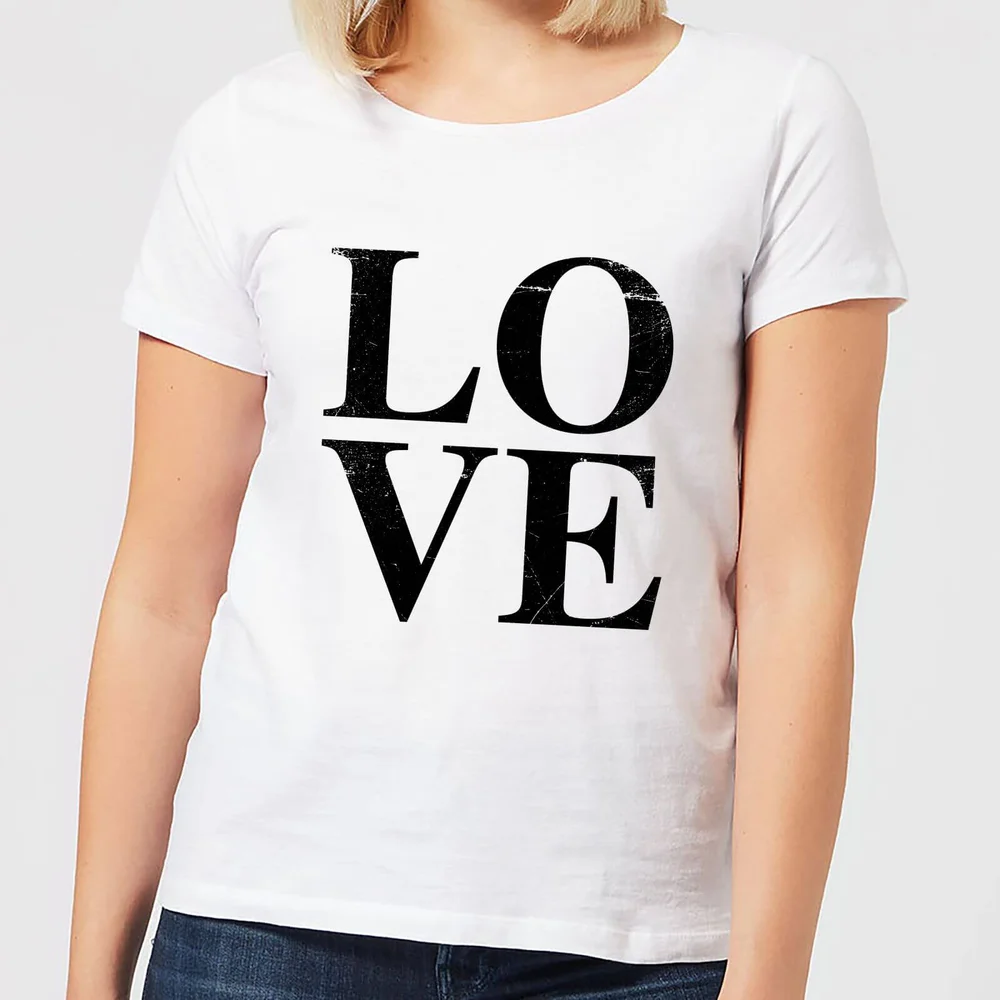 Love Textured Women's T-Shirt - White - S - White Image 1