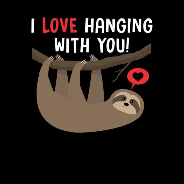 I Love Hanging With You Women's T-Shirt - Black