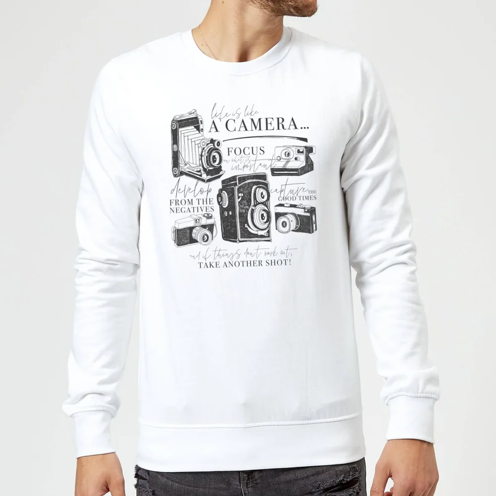Life Is Like A Camera Sweatshirt - White - S - White Image 1
