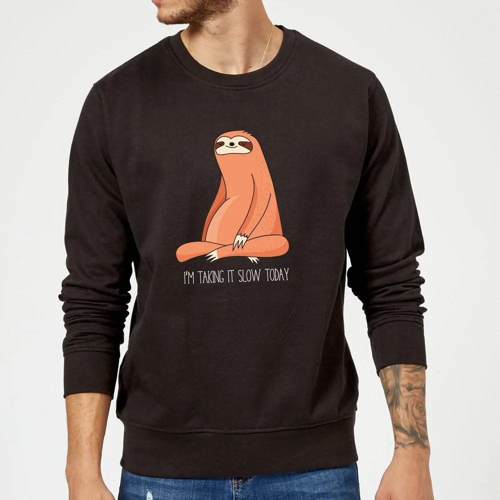 Taking It Slow Today Sweatshirt - Black - S Image 1